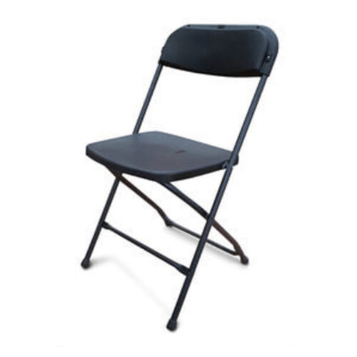 Black folding chair
